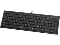KR-6421-BK Compact Ultra X-Slim Keyboard with Terrace key