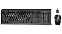 I-ROCKS Wireless RF 2.4 GHz Piano Black Keyboard/Mouse Combo w/ Travel Pouch (Retail)